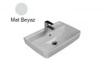 Turkuaz Cerastyle Duru 60X40 Cm Mat Beyaz Etajerli Lavabo
