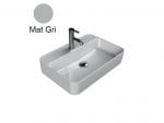 Turkuaz Cerastyle Hera 60X42 Cm Mat Gri Tezgah Üstü Lavabo