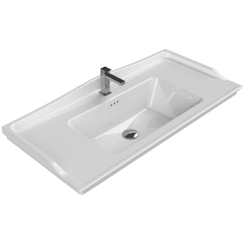 Turkuaz Cerastyle Kapadokya 100X48 Cm Beyaz Etajerli Lavabo