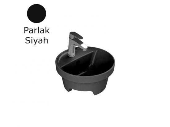 turkuaz cerasity suit 38 tezgah ustu lavabo parlak siyah