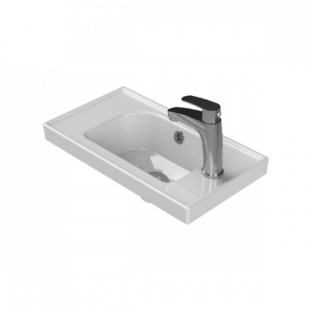 Turkuaz Cerastyle Frame 50X28 Cm Beyaz Etajerli Lavabo  - Clean Active Antibakteriyel Lavabo
