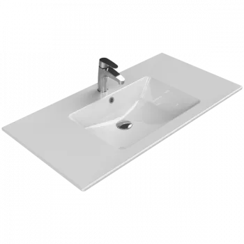Turkuaz Cerastyle İbiza 101X51 Cm Beyaz Etajerli Lavabo