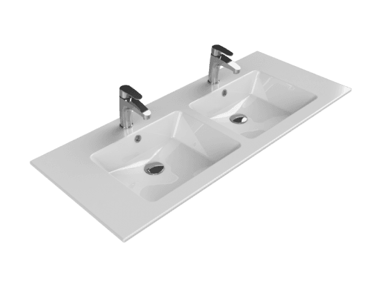 turkuaz cerastyle ibiza 121x51 lavabo beyaz cift hazne