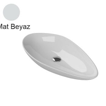 Turkuaz Cerastyle Olive 74X38 Cm Mat Beyaz Tezgah Üstü Lavabo