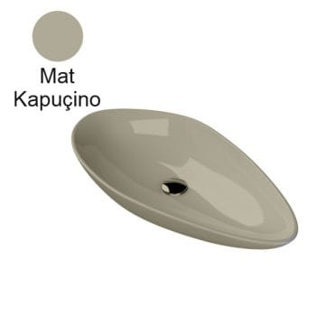 Turkuaz Cerastyle Olive 74X38 Cm Mat Kapuçino Tezgah Üstü Lavabo