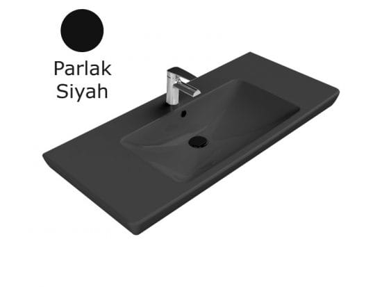 turkuaz cerastyle porto 105x48 lavabo parlak siyah