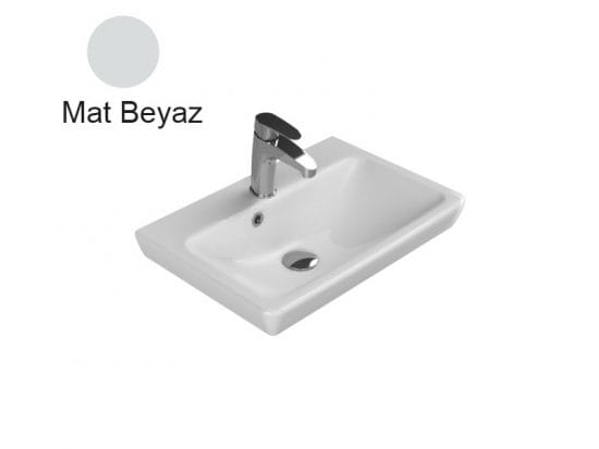 turkuaz cerastyle porto 55x38 lavabo mat beyaz