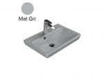 Turkuaz Cerastyle Porto 55X38 Cm Mat Gri Etajerli Lavabo