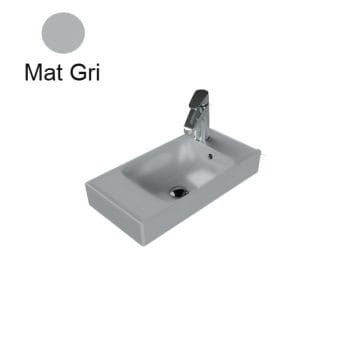 Turkuaz Cerastyle Sharp 60X30 Cm Mat Gri Etajerli Lavabo