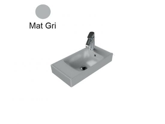 turkuaz cerastyle sharp 60x30 sagdan bataryali lavabo mat gri
