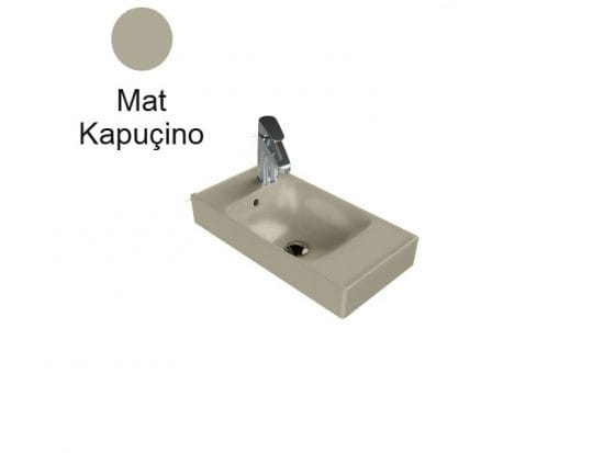 turkuaz cerastyle sharp 60x30 soldan bataryali lavabo mat kapucino