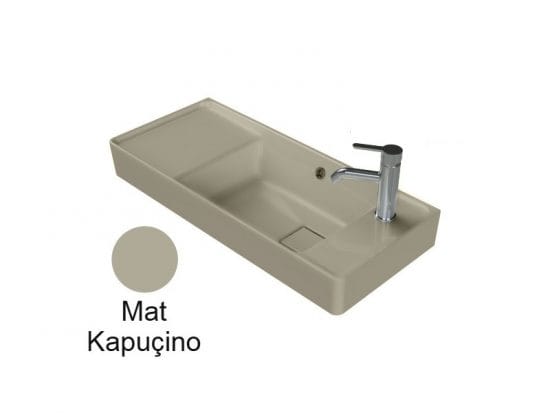 turkuaz cerastyle sharp 80x35 lavabo mat kapucino