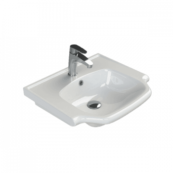 Turkuaz Cerastyle Yeni Klasik 55X48 Cm Beyaz Etajerli Lavabo