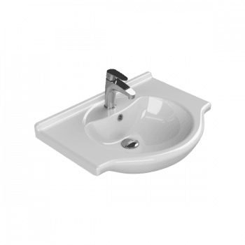 Turkuaz Cerastyle Nil 65X50 Cm Beyaz Etajerli Lavabo