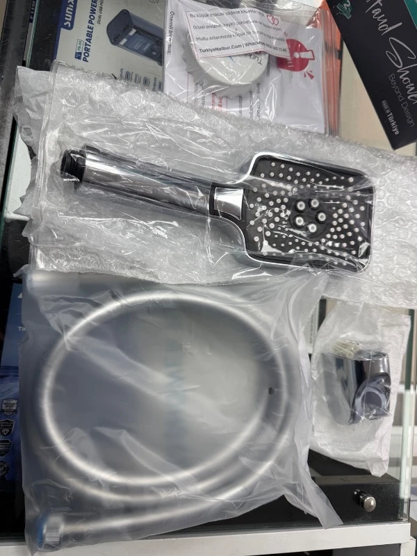Valtemo Reflex Krom Siyah El Duşu Seti NeoFlex PVC Patlamaz Hortumlu (VS-7621) müşteri fotoğrafı