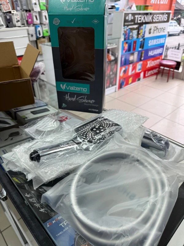 Valtemo Reflex Krom Siyah El Duşu Seti NeoFlex PVC Patlamaz Hortumlu (VS-7621) müşteri fotoğrafı