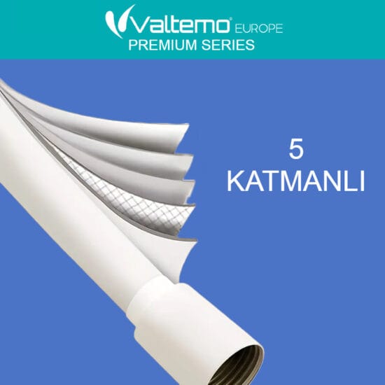 Valtemo VS-258 Beyaz Duş Hortumu 5 Katmanlı
