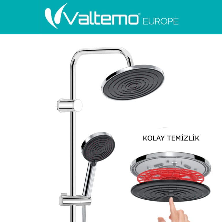 Valtemo Duş Seti Yorumları & Valtemo Batarya Yorumları 12 Valtemo Patentli Kireç Temizleyicili Duş Seti Vs-2903