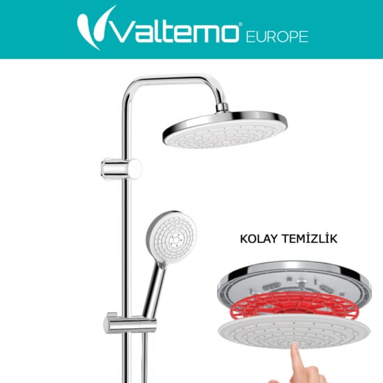 Valtemo vs-2904 tepe duşlu duş seti