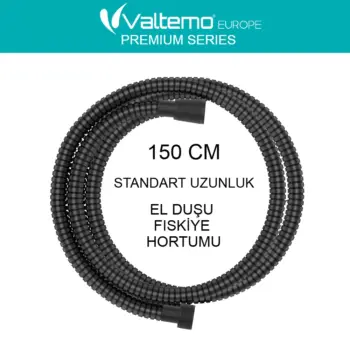 valtemo vs-214 siyah duş fıskiye hortumu