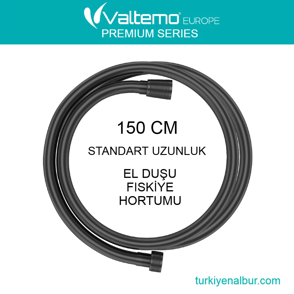 valtemo-vs-248-neoflex-pvc-siyah-patlamaz-dus-hortumu Valtemo VS-248 NeoFlex Pvc Siyah Patlamaz Duş Hortumu