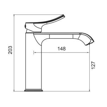 Valtemo Vm-1201 Krom Lavabo Bataryası Boyutları