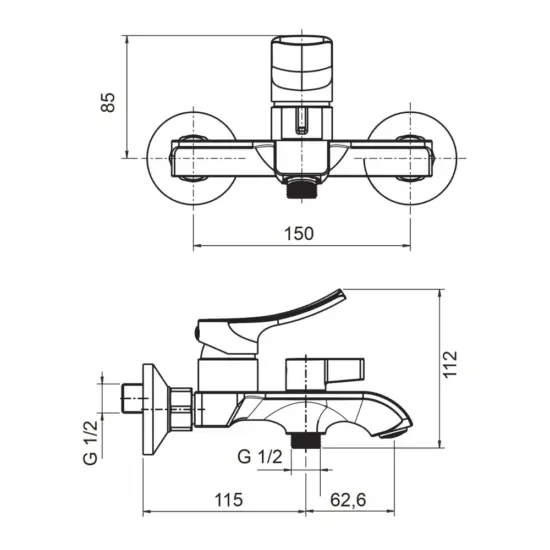 Valtemo vm-1223 art gray antrasit lavabo bataryası ölçüsü boyutları