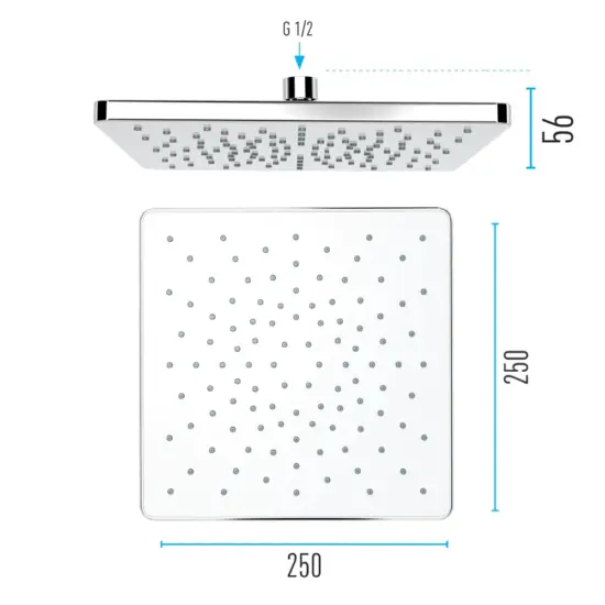 valtemo vs-9970 tepe duş başlığı ölçüleri