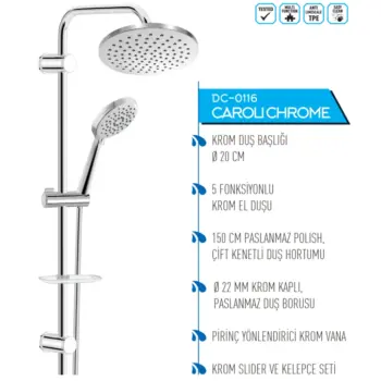 dushlux dc-0116 tepe duşu özellikleri