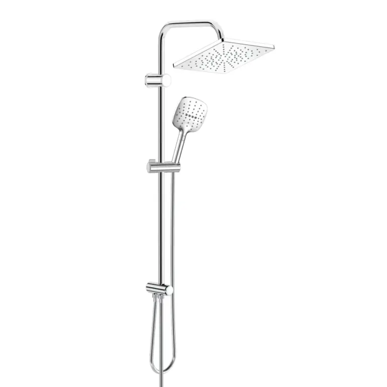 Valtemo Full Krom, Büyük Boy, Patlamaz Pvc Hortumlu Tepe Duş Seti Fergamo Vs-2911