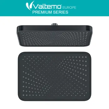 valtemo vs-9981 dikdörtgen siyah tepe duş başlığı