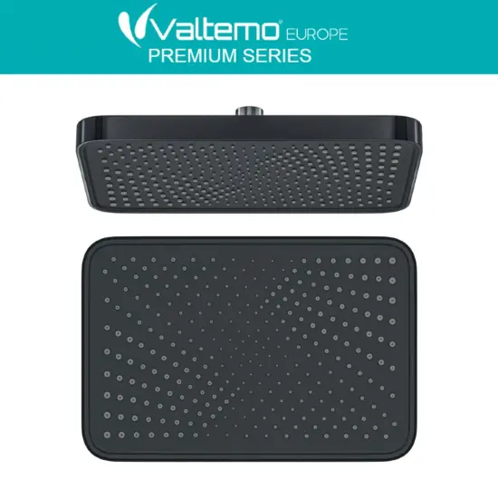 valtemo vs-9981 dikdörtgen siyah tepe duş başlığı