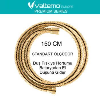 valtemo vs 218 gold altın sarı duş fıskiye hortumu
