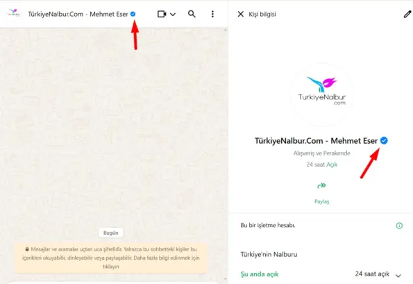 Türkiye Nalbur Onaylı WhatsApp Şirket Hattı