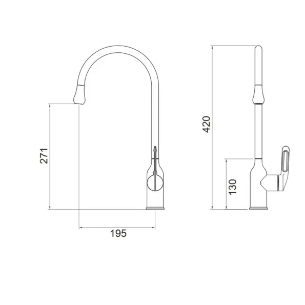 Valtemo Stello Krom Mutfak Eviye Bataryası VM-1441 33 valtemo vm1441 eviye bataryası ölçüsü boyutu
