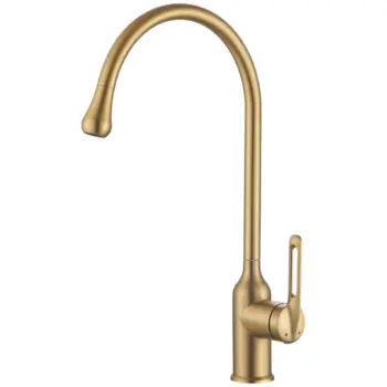 Valtemo Stello Seri Vm-1444 Damla Tasarım (Brushed) Mat Gold Mutfak Eviye Bataryası