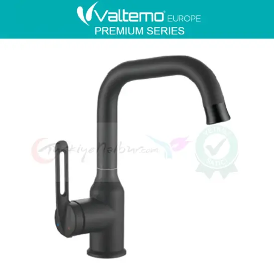 valtemo vm-1402 mat siyah lavabo bataryası