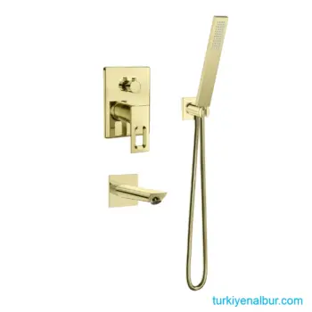 Valtemo VS-4404 Quatro Shiny Gold 3 Yollu Ankastre Duş Seti Parçaları ve Yedek Malzemeleri