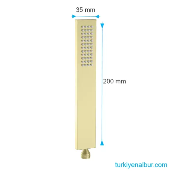 Valtemo Quatro VS-4404 Shiny (Parlak) Gold Ankastre Duş Seti – 3 Yollu 3 Gold Ankastre Duş Seti El Duşu Ölçüleri ve Boyutu VS-4404 VS-9015