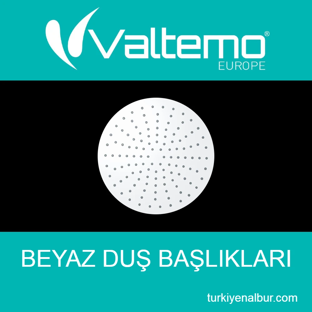 Valtemo Duş Başlıkları Modelleri ve Fiyatları 45 Valtemo Beyaz Duş Başlıkları