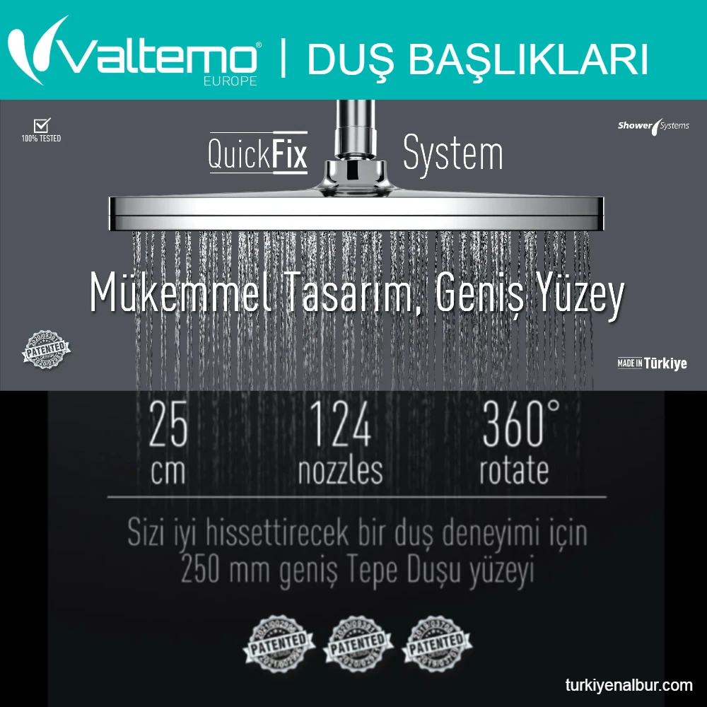 Valtemo Duş Başlığı Modelleri ve Fiyatları