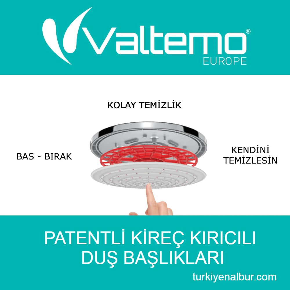 Valtemo Duş Başlıkları Modelleri ve Fiyatları 74 Valtemo Patentli Kireç Kırıcılı, Önleyicili Duş Başlıkları - Selfio