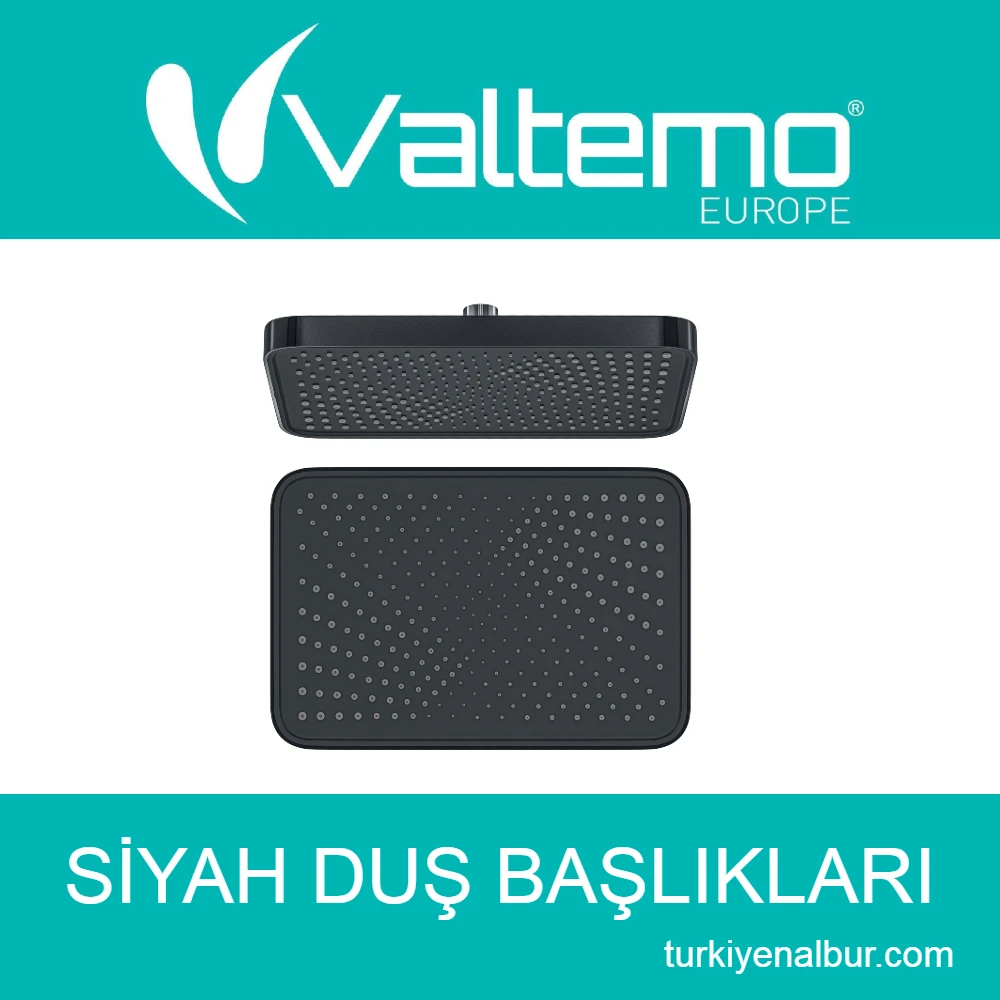 Valtemo Duş Başlıkları Modelleri ve Fiyatları 33 Valtemo Siyah Duş Başlıkları