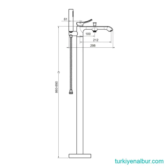 Valtemo Valero Vm-1271 Küvet Bataryası Ölçüleri Boyutu
