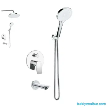 Valtemo Valero VS-4406 Krom Ankastre Duş Seti