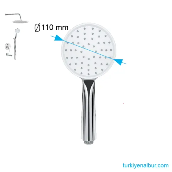 Valtemo Iconic VS-4416 Krom Ankastre Duş Seti El Duşu