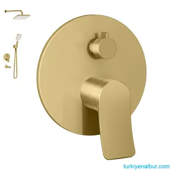 Valtemo Valero VS-4412 Mat Gold Ankastre Duş Seti Yönlendiricisi