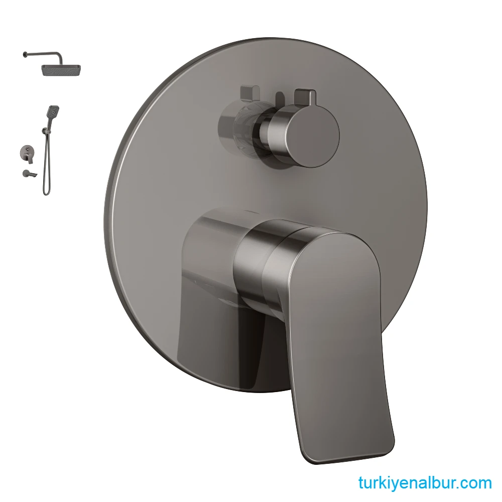 valtemo-valero-vs-4408-antrasit-ankastre-dus-seti-3-yollu-yonlendiricisi Valtemo Valero VS-4408 ArtGray Antrasit Ankastre Duş Seti Yönlendiricisi