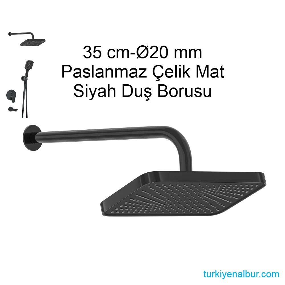 valtemo-valero-vs-4414-mat-siyah-ankastre-dus-seti-tepe-dus-borusu Valtemo VS-4414 Mat Siyah Ankastre Duş Seti Duş Başlığı