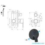 valtemo-vs-4414-mat-siyah-ankastre-dus-seti
